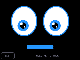 Orbit device UI: Face and voice view