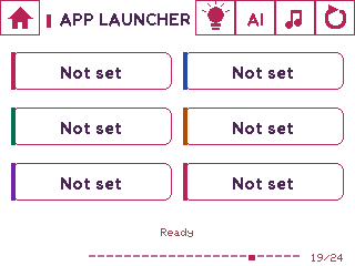 Orbit device UI: App launcher