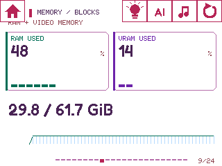 Orbit device UI: Memory Blocks
