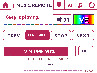 Orbit device UI: Media remote