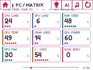 Orbit device UI: PC Matrix