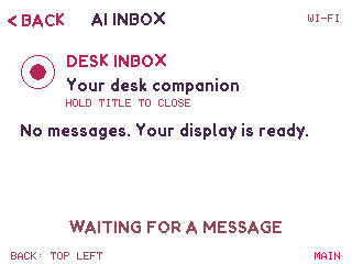 Orbit device UI: AI inbox