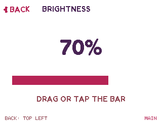 Orbit device UI: Setup Brightness