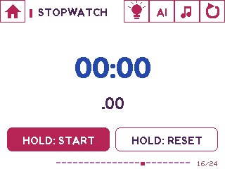 Orbit device UI: Stopwatch