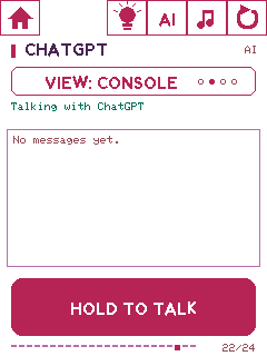 Orbit device UI: AI console
