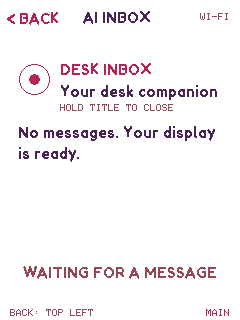 Orbit device UI: Setup Ai Inbox