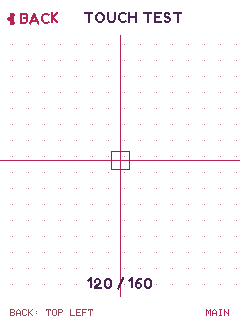 Orbit device UI: Setup Touch Test