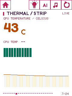 Orbit device UI: Thermal Strip